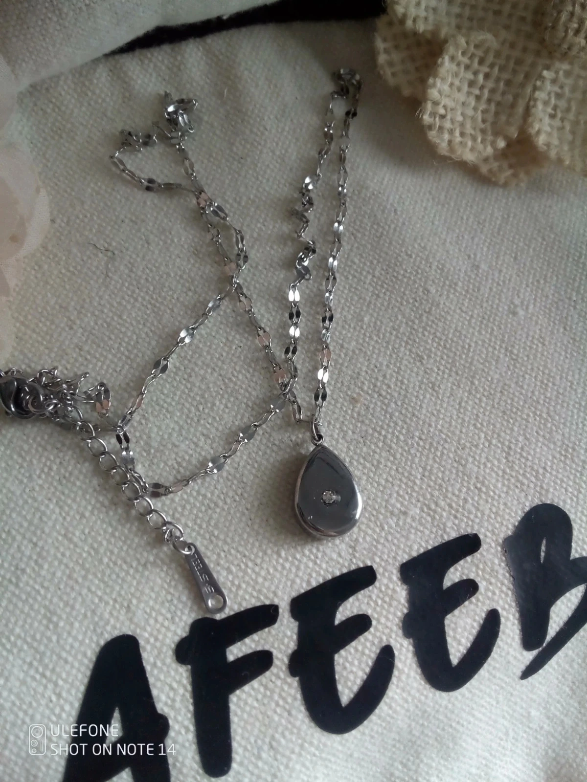 Collier bohème argenté avec zircon – photo 3